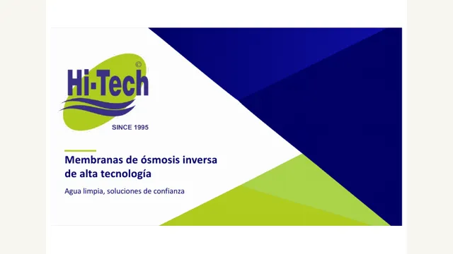 Hi-Tech · Membranas de ósmosis inversa