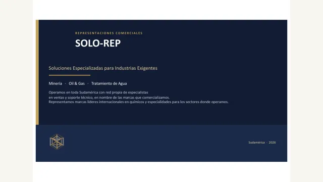 Presentación Corporativa Solo Rep